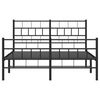 vidaXL Estructura cama sin colch&oacute;n con estribo metal negro 120x200 cm