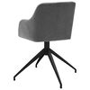 vidaXL Sillas de comedor giratorias 6 unidades tela gris claro