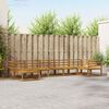 vidaXL Conjunto de sof&aacute;s de exterior 7 pcs Natural
