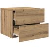 vidaXL Armario de Noche 2 pcs Roble artesanal 50 x 39 x 41 cm
