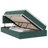 vidaXL Cama con almacenamiento Verde oscuro 120 x 200 cm Terciopelo