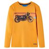 vidaXL Camiseta infantil de manga larga color ocre 92