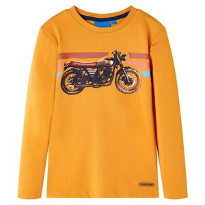 vidaXL Camiseta infantil de manga larga color ocre 92