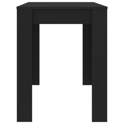 vidaXL Mesa de comedor de madera contrachapada negro 120x60x76 cm