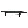 vidaXL Estructura de cama sin colch&oacute;n metal negro 140x200 cm