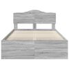 vidaXL Estructura de cama con cabecera Gris Sonoma 120 x 190 cm