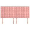 vidaXL Cabecero de cama rosa 180x5x118/128 cm Terciopelo