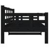 vidaXL Sof&aacute; cama madera maciza de pino negro 80x200 cm