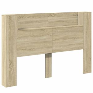 vidaXL Cabecera con LED Sonoma Madera de ingenier&iacute;a