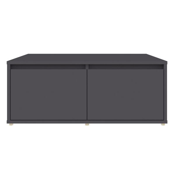 vidaXL Mesa de centro madera contrachapada gris 80x80x31 cm