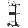 vidaXL Carrito de silla de montar plegable acero negro