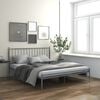 vidaXL Estructura de cama sin colch&oacute;n metal gris 180x200 cm