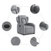 vidaXL Sill&oacute;n reclinable el&eacute;ctrico tela gris claro