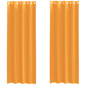 vidaXL Cortinas de gasa con ojales 2 uds naranja 140x260 cm