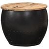 vidaXL Mesa de centro redonda de madera maciza de mango 53x43 cm