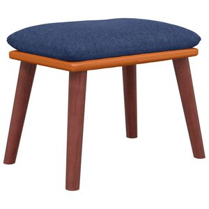 vidaXL Reposapi&eacute;s tela y cuero sint&eacute;tico azul 45x29,5x35 cm
