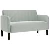 vidaXL Sof&aacute; Loveseat gris claro 109 cm terciopelo