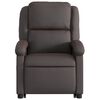 vidaXL Sillón reclinable eléctrico pie cuero auténtico marrón oscuro