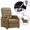 vidaXL Sill&oacute;n reclinable el&eacute;ctrico de cuero sint&eacute;tico color capuchino