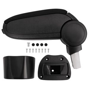 vidaXL Reposabrazos para coche Negro 14,5x31,5x(30-48) cm ABS