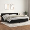 vidaXL Cama box spring con colch&oacute;n terciopelo negro 200x200 cm