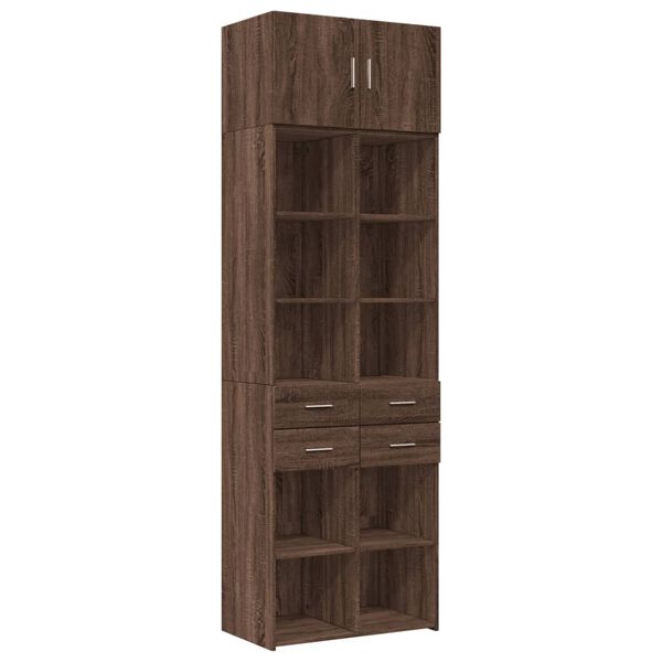 vidaXL Armario de madera ingenier&iacute;a marr&oacute;n roble 70x42,5x225 cm