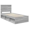 vidaXL Estructura de cama con cabecera Gris Sonoma 75 x 190 cm