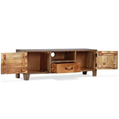 vidaXL Mueble para TV de madera maciza vintage 118x30x40 cm