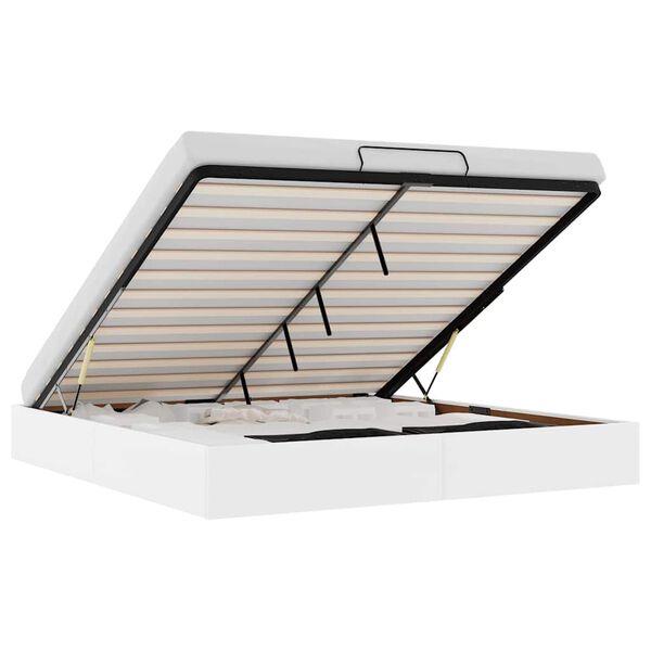 vidaXL Estructura de cama otomana sin colch&oacute;n blanco 200x200cm