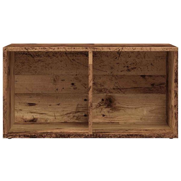 vidaXL Caja de almacenaje madera de ingeniería envejecida 69,5x34x36cm
