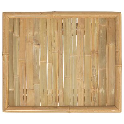 vidaXL Mesa de jardín bambú 65x55x30 cm