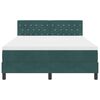 vidaXL Cama tipo Box Spring Verde oscuro 140 x 190 cm Terciopelo