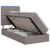 vidaXL Cama de almacenamiento LED con colch&oacute;n Topo 90 x 200 cm Tela