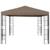vidaXL Cenador gris taupe 3x3 m