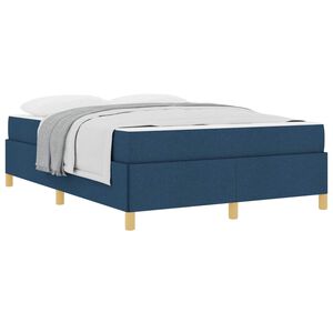 vidaXL Estructura de cama con colch&oacute;n Azul 160 x 200 cm tela