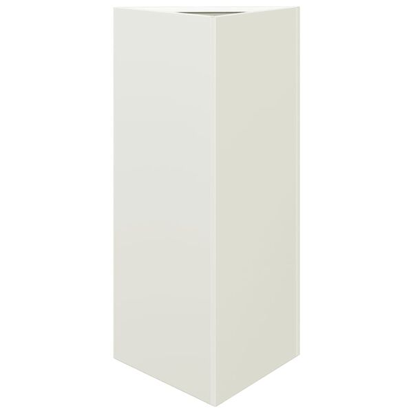vidaXL Jardinera triangular acero blanco 40x34,5x70 cm