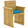 vidaXL Comedor de jard&iacute;n 5 pzas con cojines madera de pino impregnada