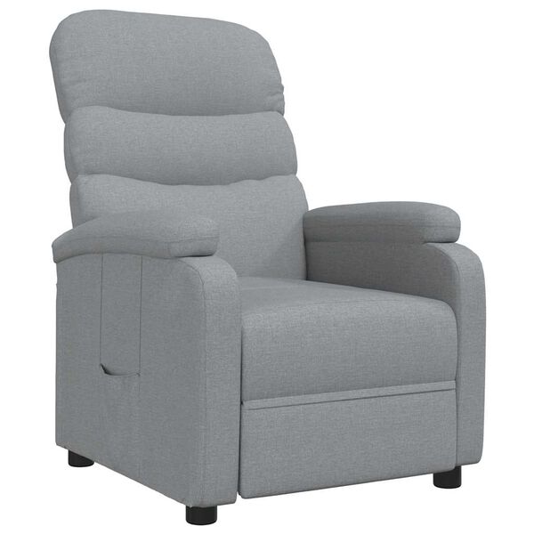 vidaXL Sill&oacute;n reclinable de tela gris claro