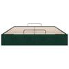 vidaXL Estructura de cama otomana sin colch&oacute;n verde oscuro 140x200 cm
