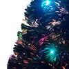 vidaXL Árbol de Navidad preiluminado con soporte y LED fibra óptica 210 cm