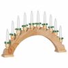 vidaXL Arco de Velas de Navidad con 10 Velas LED Marr&oacute;n 47 x 5 x 29 cm