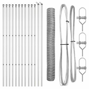 vidaXL Poste de Valla Plateado