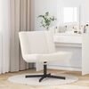 vidaXL Silla giratoria Crema 63 x 75 x 76 cm Piel de oveja