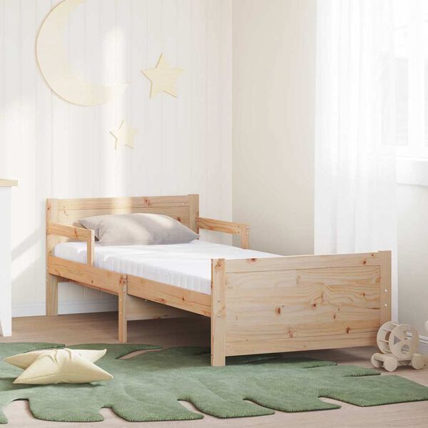 vidaXL Estructura de cama Marr&oacute;n 80 x 200 cm Madera de pino macizo