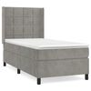 vidaXL Cama box spring con colch&oacute;n terciopelo gris claro 100x200 cm