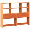 vidaXL Cabecero de cama almacenaje madera maciza pino marr&oacute;n 120 cm