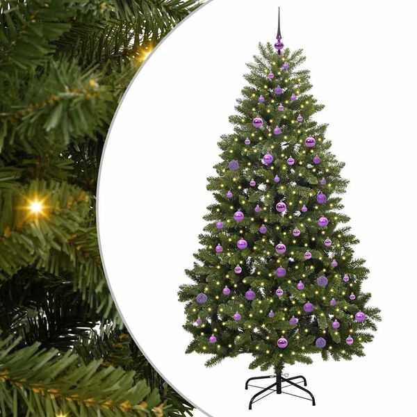 vidaXL &Aacute;rbol de Navidad artificial Verde 210 cm PVC y Metal