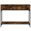 vidaXL Mesa consola madera de ingenier&iacute;a roble ahumado 100x34,5x75 cm