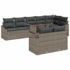 vidaXL Conjunto de sof&aacute; de jard&iacute;n 9 uds. Gris