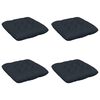 vidaXL Cojines para asiento VIANEN 4 uds. 100% Poli&eacute;ster Azul Oscuro